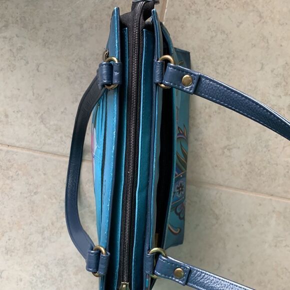 Anna by Anuschka handbag.  All leather and hand painted - Picture 3 of 14